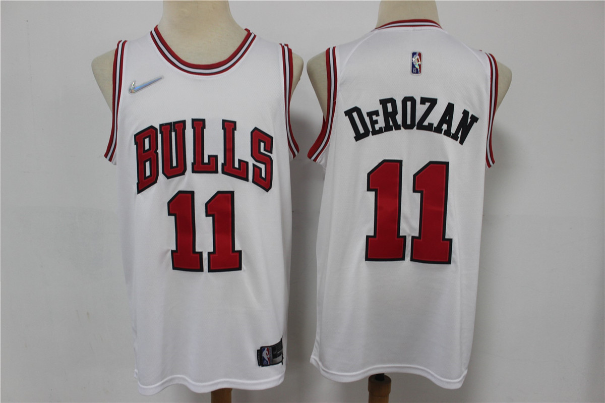 2022 Men Chicago Bulls #11 DeROZAN 75TH city edition white NBA NikeJerseys